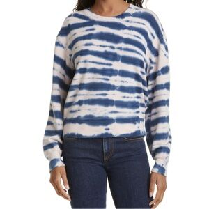 Rails Ramona striped indigo tie dye sweater size L NWT
